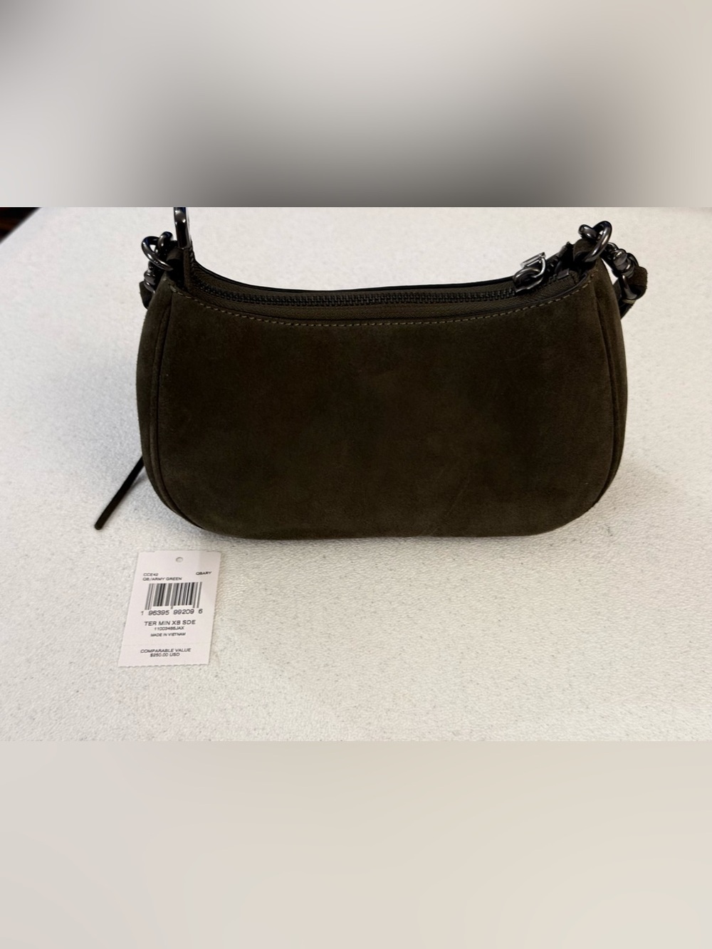 Coach Olive Suede Shoulder Bag with Tassel - Picture 2 of 5
